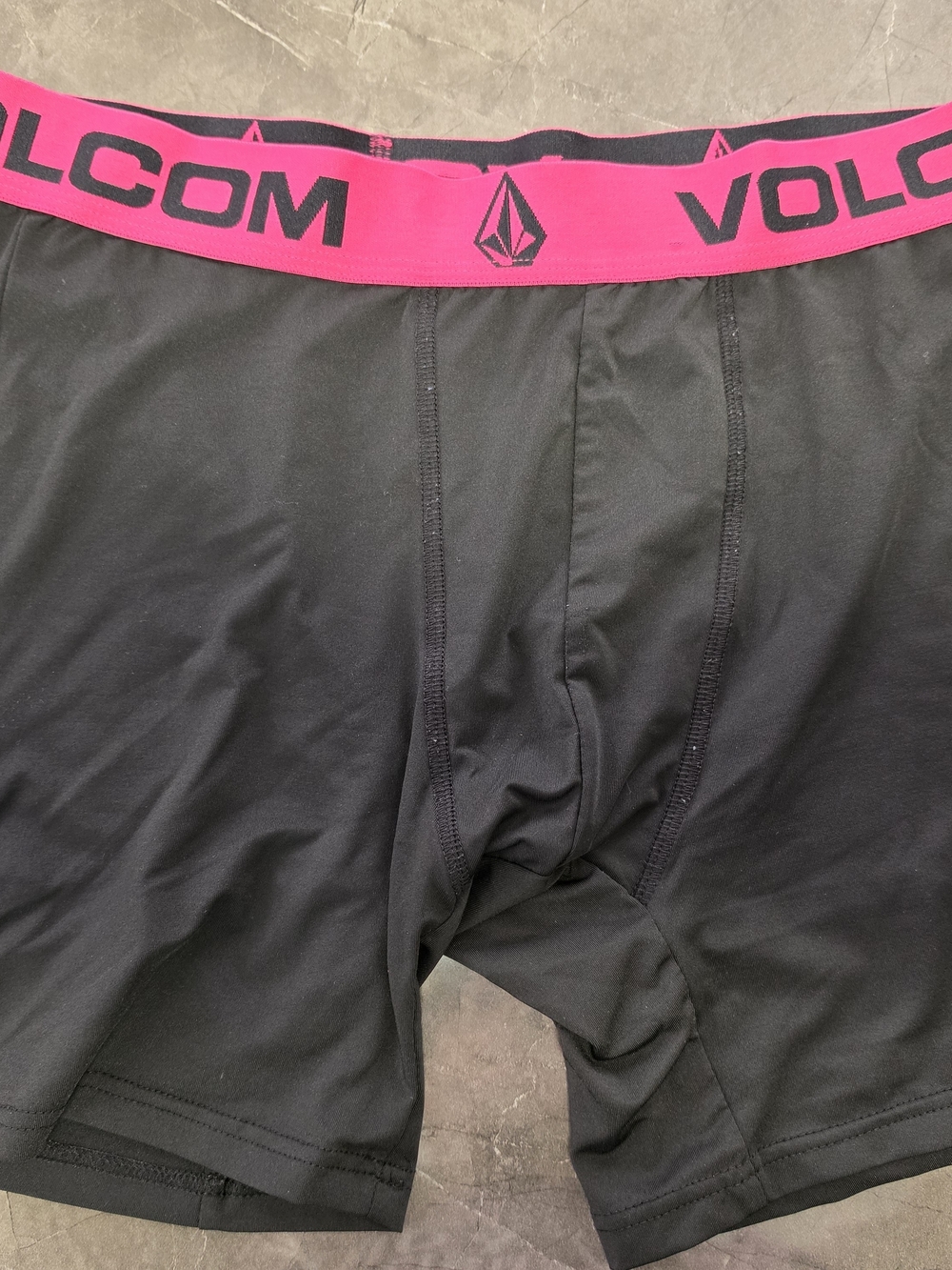 Volcom Black Boxer Briefs with Pink Waistband